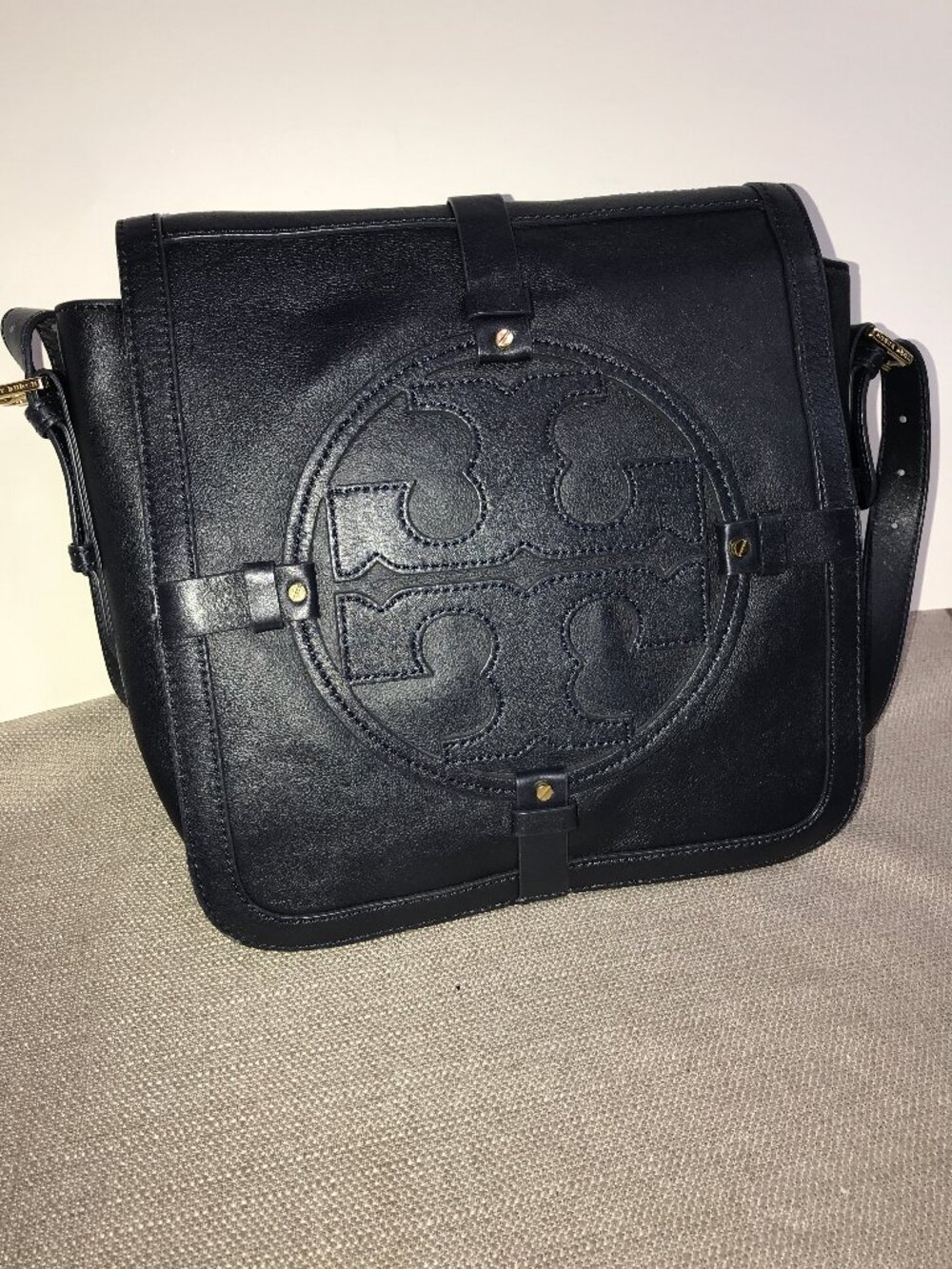 Tory Burch Holly Shoulder Bag Blue Leather